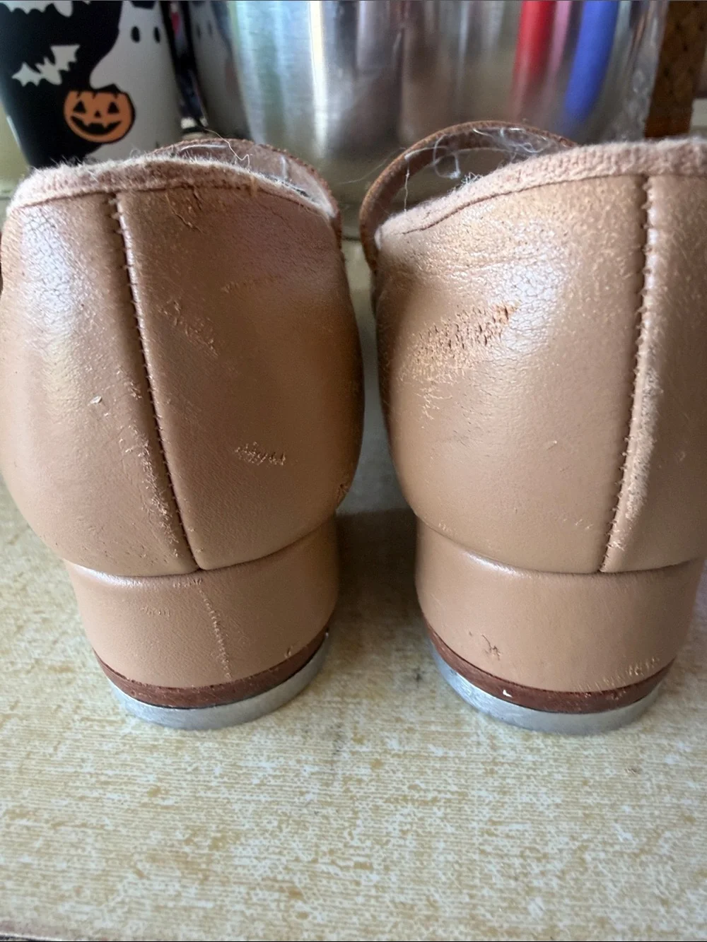 Bloch Tan Leather Mary Jane Tap Shoes – Size 5.5